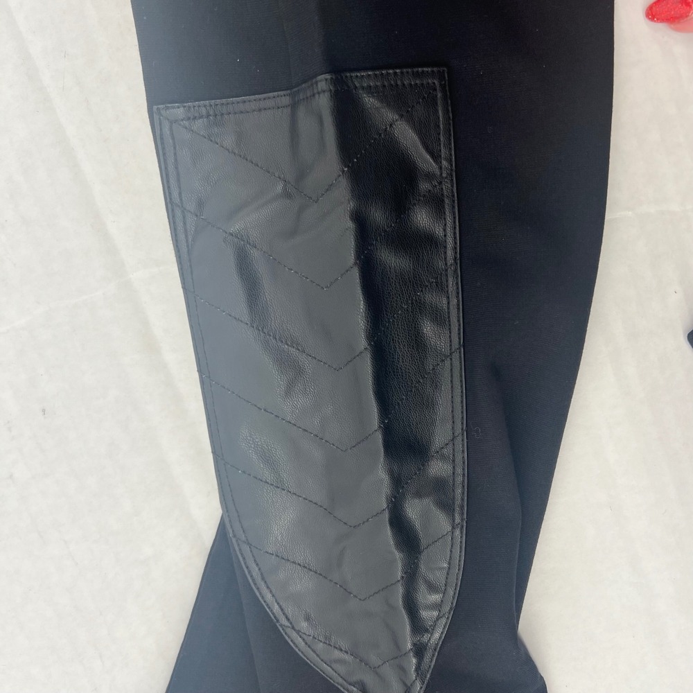 Lauren Ralph Lauren Equestrian pants XXL Black Faux Leather‎ Leggings NEW